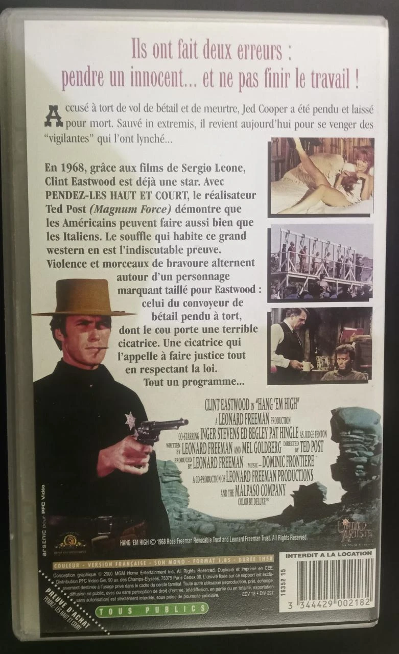 Prenda-os alto e curtos Clint Eastwood em VHS – photo 4